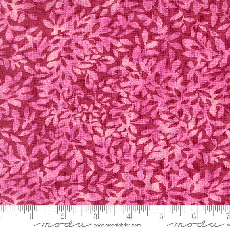 Superbloom Orchid fabric by Robin Pickens pink leaf pattern on cotton for quilting and crafting