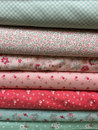 Six-Pack Party quilting fabric bundle with seven 20-inch coordinating fabric cuts for throw quilt projects