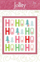 Jollity pattern Christmas quilt by Wendy Sheppard with HOHOHO design, 46x49 inches