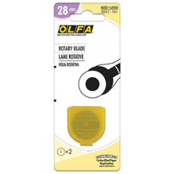 OLFA RB28-2 28mm rotary blades for quilting and sewing, 2-pack tungsten carbide replacement blades