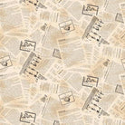 United We Stand cream paper fabric by Chestnut House Studios featuring vintage colonial American documents and patriotic designs