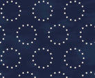 United We Stand navy fabric with white star circles pattern by Chestnut House Studios