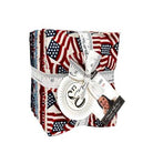American 250 Years fat quarter bundle by Deb Strain featuring patriotic red, white, and blue fabric designs for 250th anniversary projects