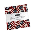 American 250 Years Charm Pack by Deb Strain featuring patriotic red, white, and blue fabric squares
