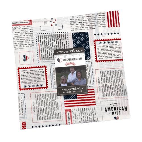 Independence Day Layer Cake 42 patriotic fabric squares by Sweetwater for Moda Fabrics