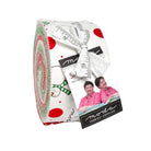 Snow Time Jelly Roll 40 cotton fabric strips with snowmen and holiday prints by Me and My Sister Designs for Moda Fabrics