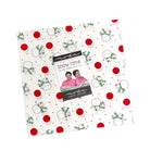 Snow Time Layer Cake fabric squares featuring festive snowmen and holiday prints by Me and My Sister Designs for Moda Fabrics