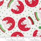 Festive Snow Time fabric with snowmen and holiday motifs in Winter White by Me & My Sister for Moda Fabrics