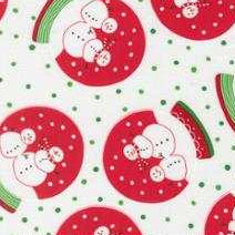 Festive Snow Time fabric with snowmen and holiday motifs in Winter White by Me & My Sister for Moda Fabrics