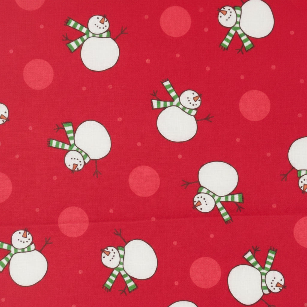 Snow Time fabric by Me & My Sister featuring poinsettia red holiday designs for Christmas quilts and décor