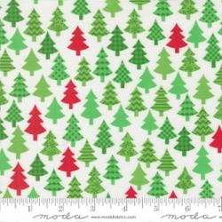 Snow Time Winter White fabric with festive snowmen and holiday motifs by Me & My Sister Designs for Moda Fabrics