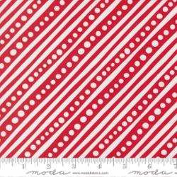 Snow Time fabric with poinsettia red holiday design by Me & My Sister for Moda Fabrics
