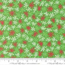 Snow Time Hollyleaf fabric with festive snowmen and holiday motifs by Me & My Sister for Moda Fabrics