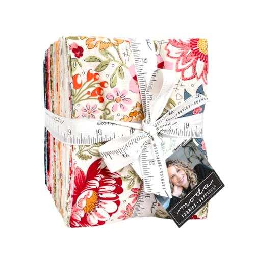 Fieldrush Fat Quarter Bundle by BasicGrey for Moda Fabrics with gentle florals and hand-drawn textures