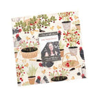 The Henhouse Layer Cake fabric squares by Gingiber featuring rustic barnyard prints with hens and chicks
