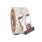 Joyful Gatherings II Jelly Roll fabric strips in classic Christmas reds, greens, and creams by Lisa Bongean for Moda Fabrics
