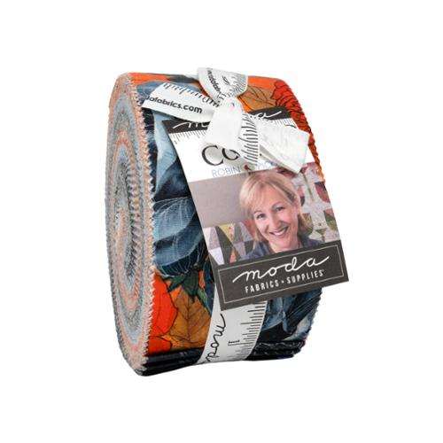 Coven Jelly Roll fabric strips by Robin Pickens featuring Halloween-themed autumn designs