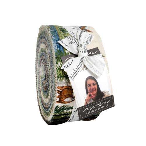 Northwoods Lodge Jelly Roll by Deb Strain with 40 hand-painted fabric strips for quilting