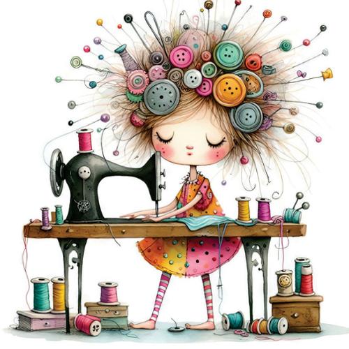 Pakaroo Panel Flower Tier design on small 7.5x7.5 inch canvas with hoop and needle illustration