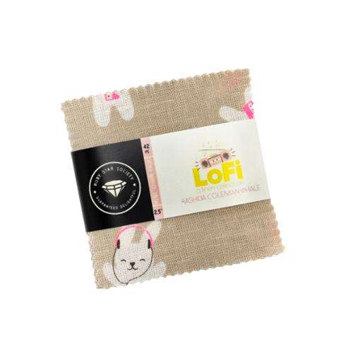 Pre-order Lofi Linen Mini Charm 42-piece autumn quilting fabric squares by Rashida Coleman Hale
