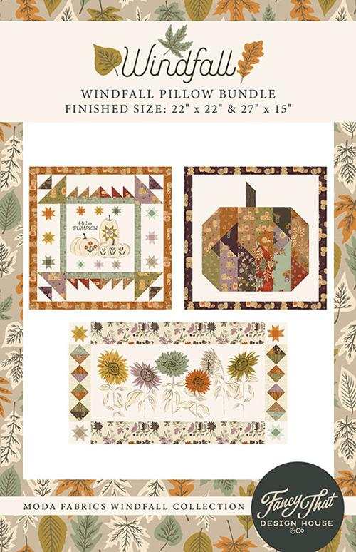 Windfall Pillow Bundle pattern by Fancy That Design House & Co showing square and bench pillow designs