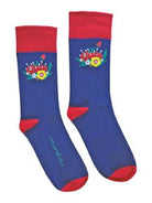 Tomato Pincushion Socks by Moda Fabrics with cotton blend fibers
