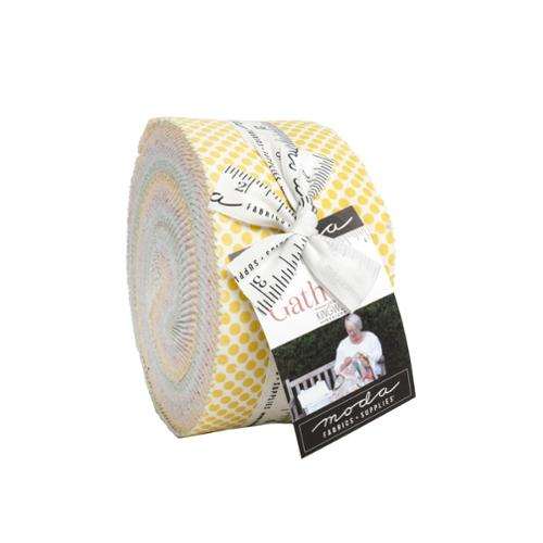 Gathered Bonbons jelly roll by Jen Kingwell Designs with 40 fabric strips from Moda Fabrics