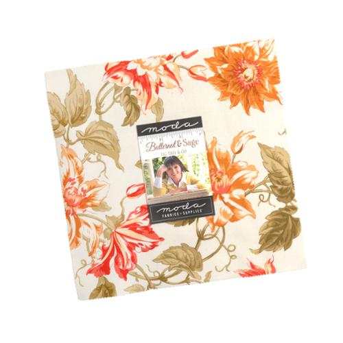 Pre-order Butternut & Sage Layer Cake 42 fabric squares for fall quilting by Moda Fabrics