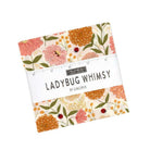 Ladybug Whimsy Charm Pack 42 pre-cut 5-inch squares with hand-drawn florals and garden motifs by Gingiber for Moda Fabrics