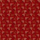 Baubles & Balsam Cranberry fabric with clover blossom pattern by Kim Diehl for quilting and holiday decor