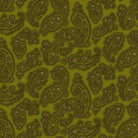 Baubles & Balsam Fancy Paisley fabric in evergreen with ornate paisley and subtle decorative accents by Kim Diehl for Henry Glass & Co.