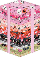 Not Scary Fat Quarter Bundle Halloween fabric collection with playful ghosts and witches by Poppie Cotton