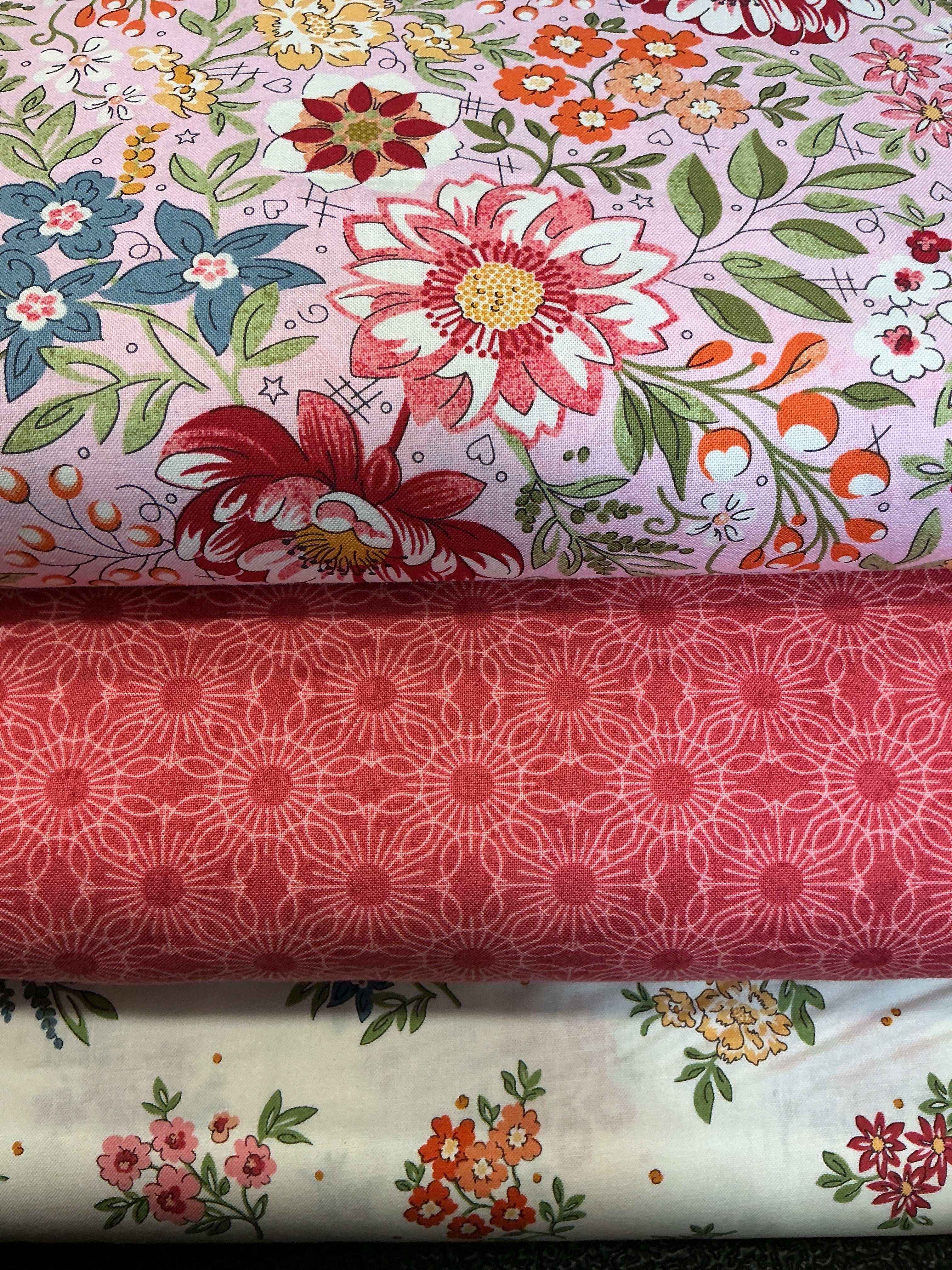 3 Yard Quilt Bundle with three coordinating fabrics for quilting and sewing by Bella Rose Quilts