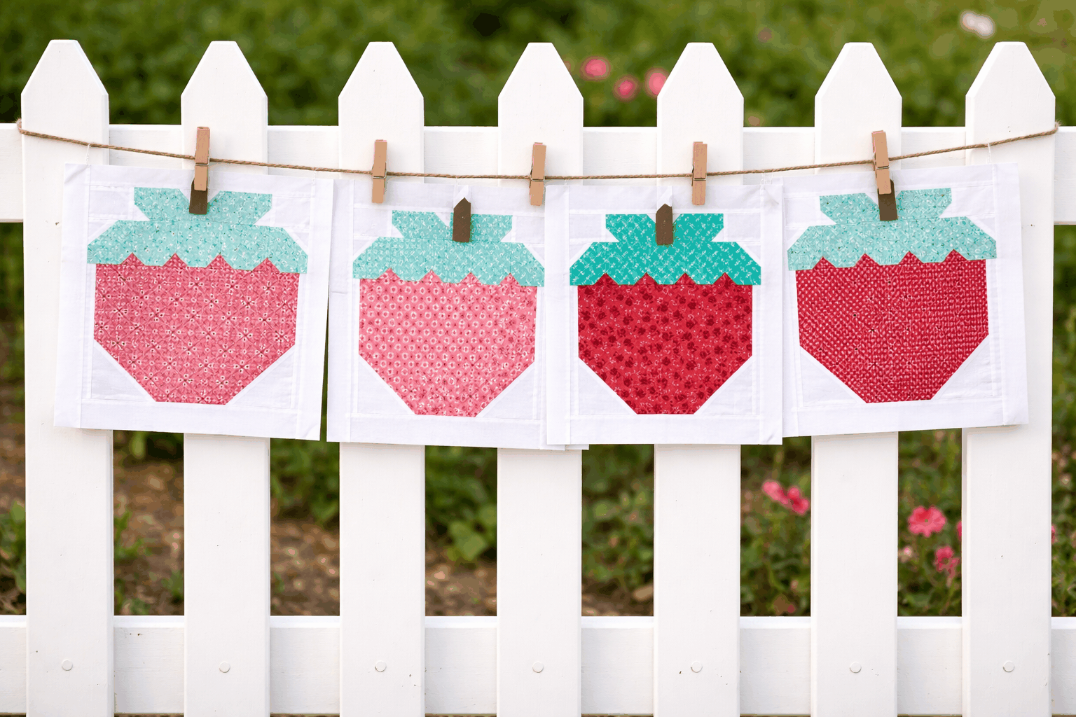 Subscribers Only digital pattern download for 2026 Mystery Quilt Strawberry Block Clue 2