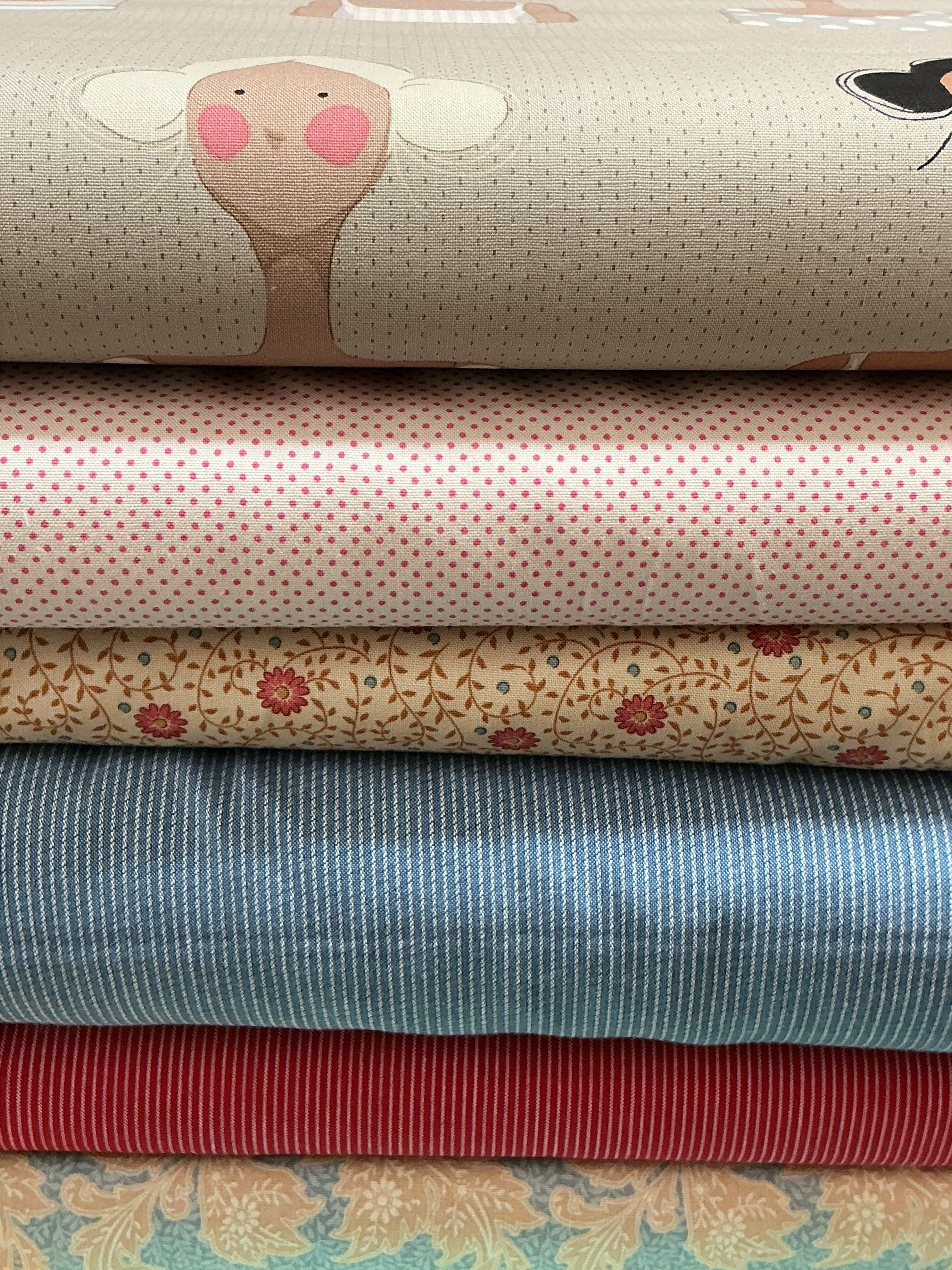 Six-Pack Party Bundle with six colorful half-yard fabric cuts for quilting projects