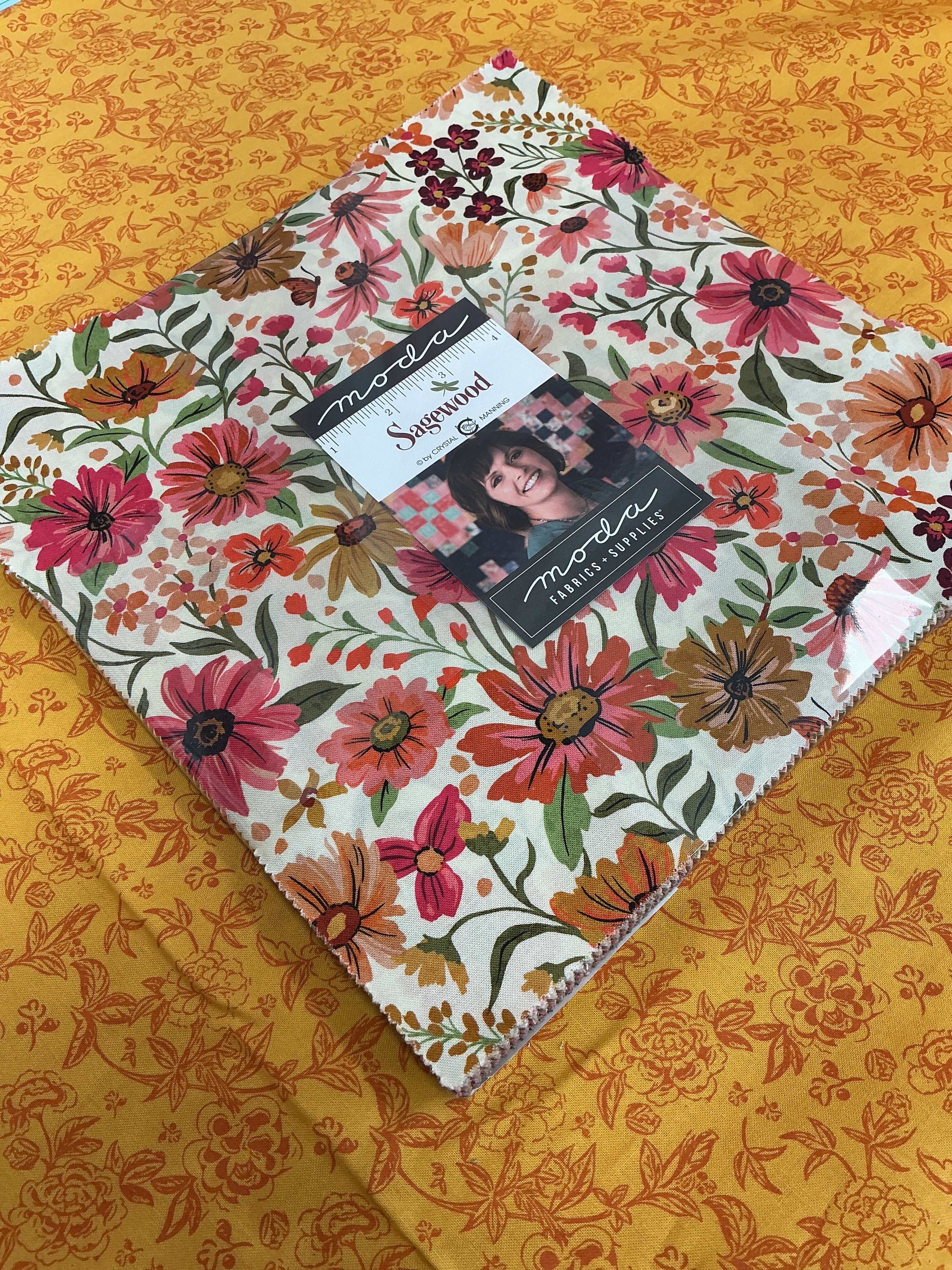 Frida Lap Size Quilt Kit with half-yard cuts, digital pattern, and accent binding for sewing a lap-size quilt