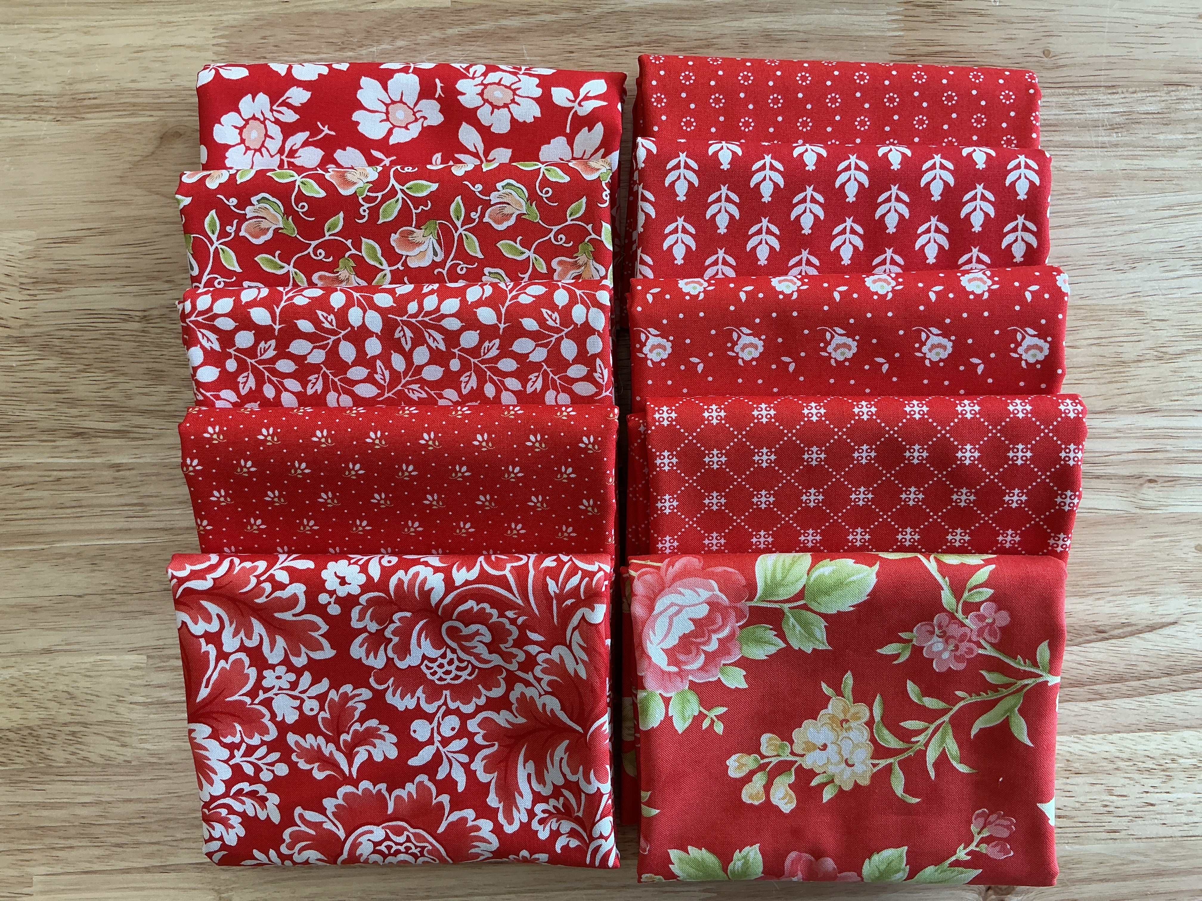 Fig Tree Color Bundles 10 half-yard fabric pieces vibrant colors