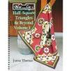 Half-Square Triangles quilting techniques book by Janna Thomas with detailed instructions and fabric-saving tips