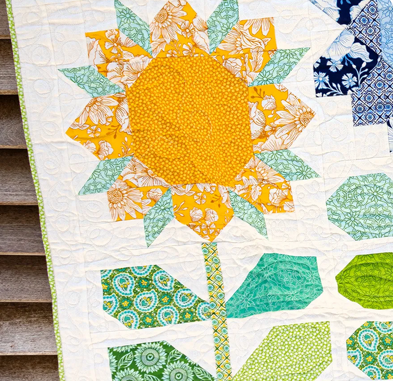 Homemade Sunflowers Quilt Kit by Echo Park Paper Co. - Riley Blake Fabrics