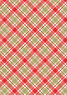Celtic Christmas fabric with Highland cows, holly, and Christmas check pattern by Lewis & Irene