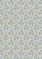 Celtic Christmas fabric with silver Celtic leaves by Lewis & Irene showcasing festive Highland cows and seasonal foliage