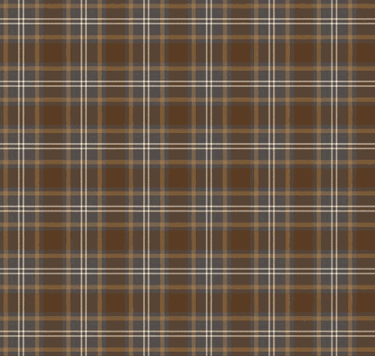 Pine Grove by RBD Designers brown plaid 100% cotton fabric for quilting and home decor