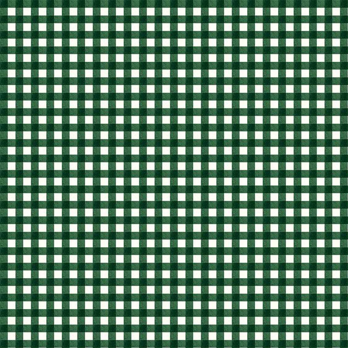Charming Christmas green and white gingham fabric by Kelsey Carlson for Riley Blake Designs