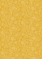 Joys of Spring fabric by Cassandra Connolly with sunrise orange camellia floral pattern