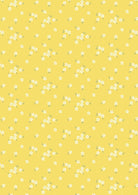 Joys of Spring fabric by Lewis & Irene with sunshine yellow background and small white flowerets pattern