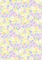 Dear Spring Primrose Prairie White floral fabric pattern by Cassandra Connolly for Lewis & Irene Fabrics