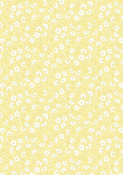 Dear Spring Blossom fabric pattern light yellow floral design by Cassandra Connolly for Lewis & Irene Fabrics