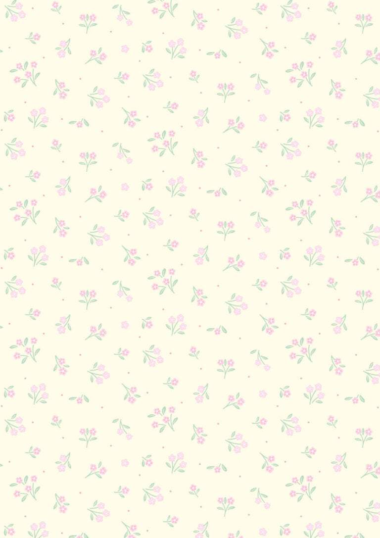 Dear Spring Ditsy Dance Dark Cream fabric by Cassandra Connolly for Lewis & Irene Fabrics