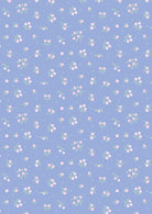 Dear Spring Ditsy Dance Dusky Mid Blue fabric by Cassandra Connolly for Lewis & Irene, sold in half-yard increments