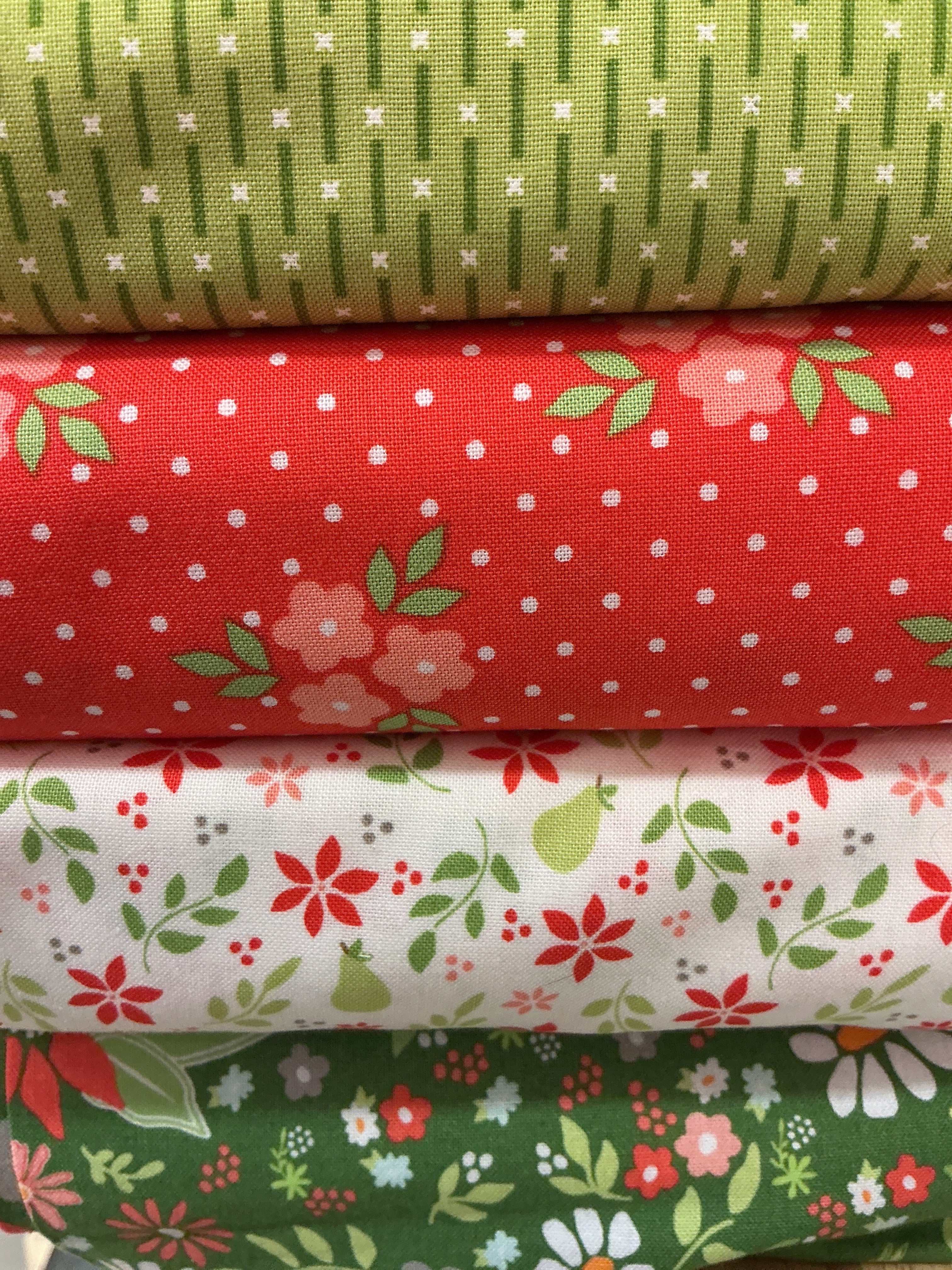 4 Yard Quilt Bundle curated by Bella Rose Quilts with fabric for double-fold binding